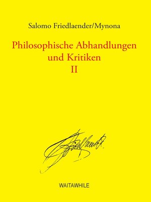 cover image of Philosophische Abhandlungen und Kritiken 2